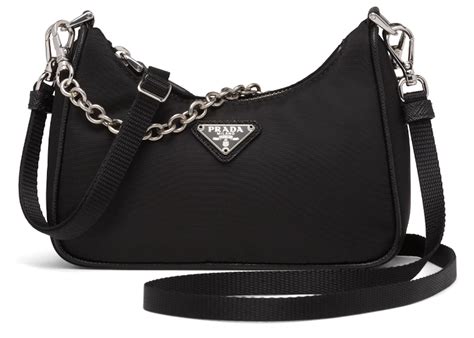 prada black mini chain bag|prada over the shoulder bag.